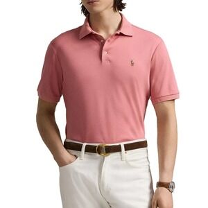 NWT MENS SZ LRG POLO RALPH LAUREN S/S POLO SHIRT~PINK~NWT